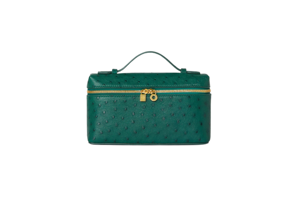 Loro Piana Ostrich L19 Pouch Bag in Green