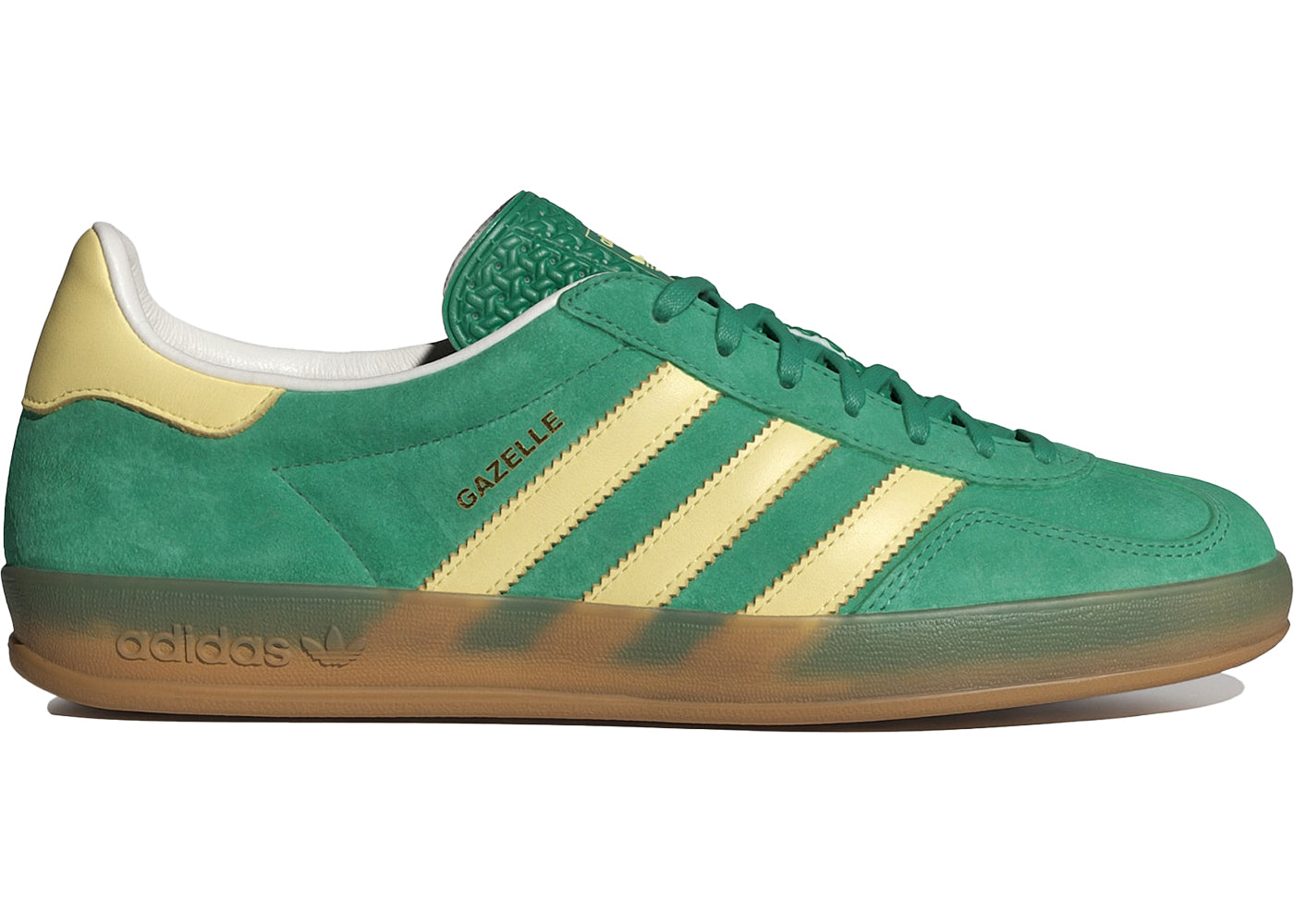 Adidas gazelle indoor trainers green/yellow best sale