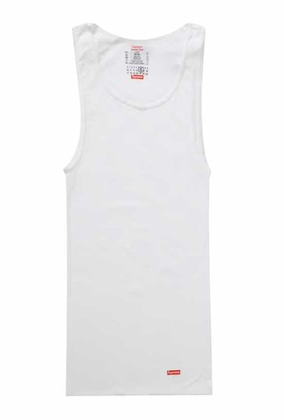 SUPREME X MM6 MAISON MARGIELA HANES TAGLESS TANK TOP (2PACK) WHITE