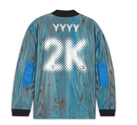 OFF WHITE X NIKE 001 SOCCER JERSEY BLUE