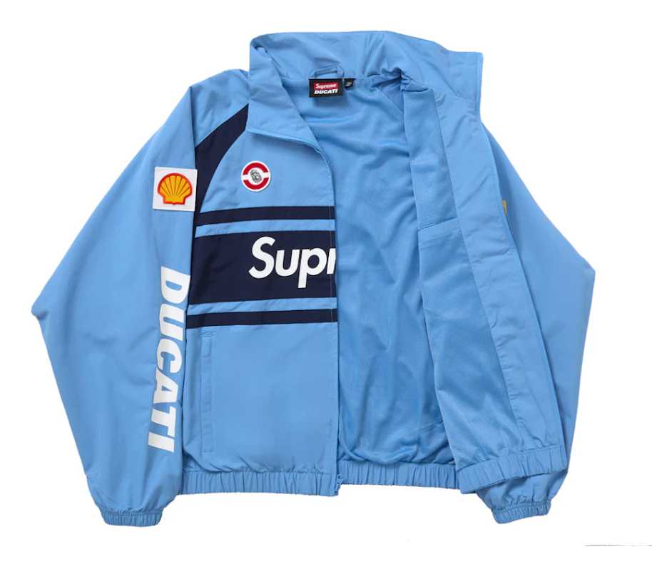 SUPREME DUCATI TRACK JACKET LIGHT BLUE