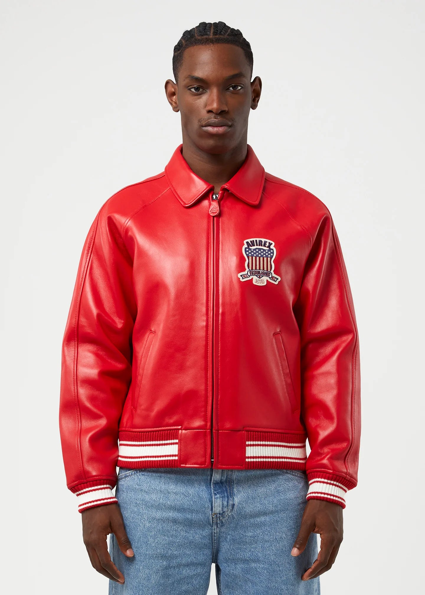 RED - x The North Face tape seam jacket - AVIREX ICON LEATHER JACKET