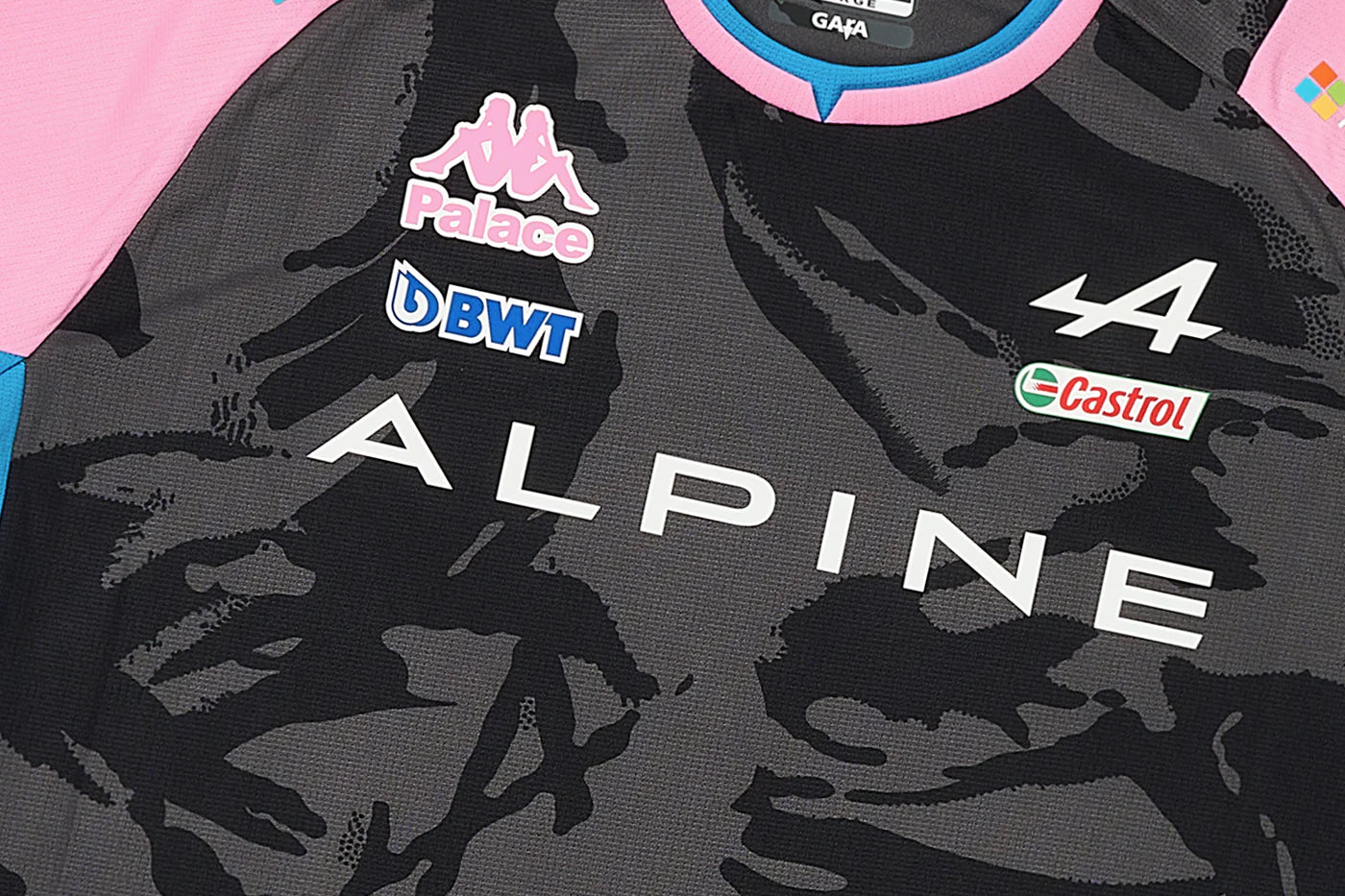 PALACE X KAPPA FOR ALPINE DRIVER JERSEY NIGHT DESERT CAMO