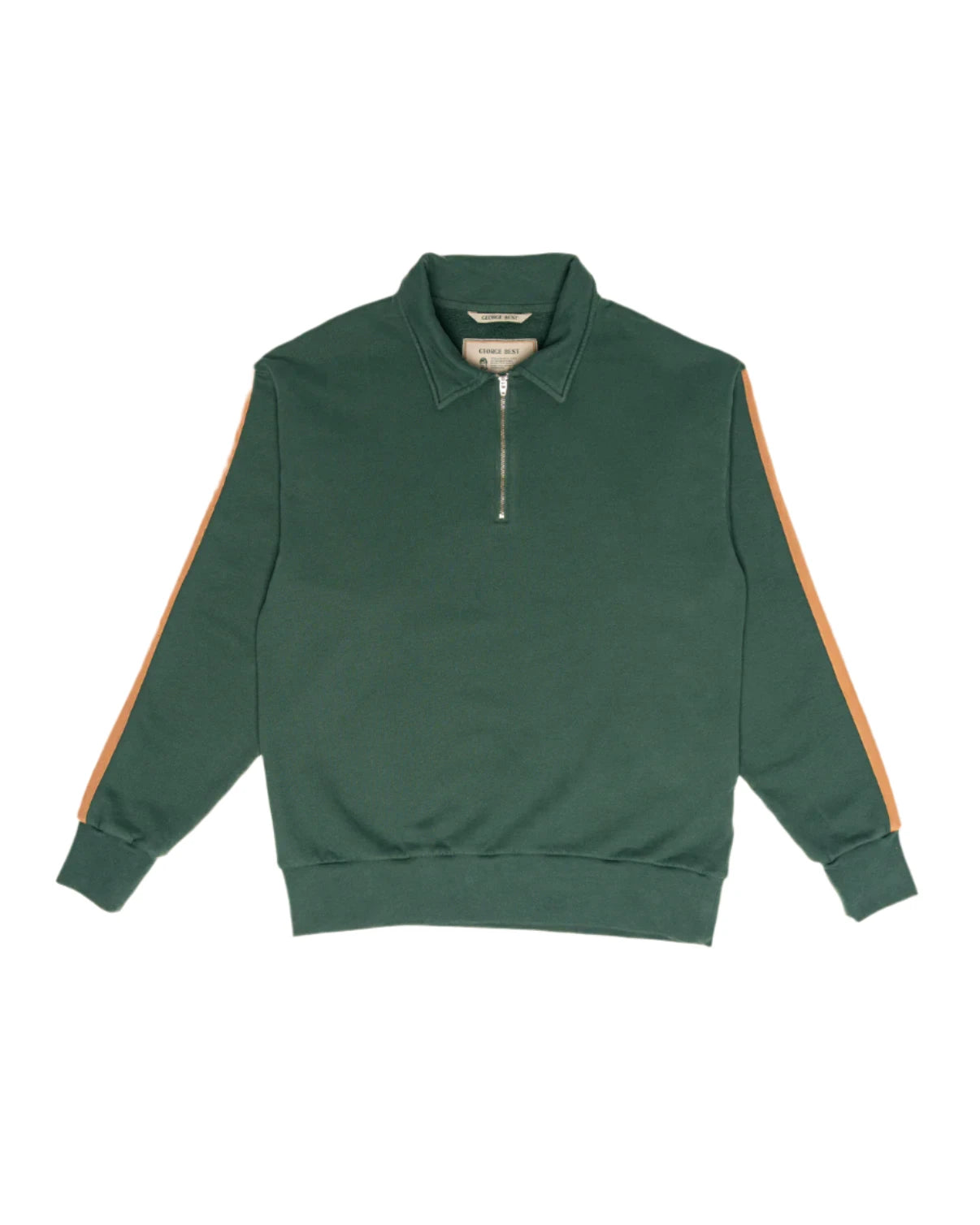 GEORGE BEST - 33 ZIP NECK TRAINING SWEAT GREEN