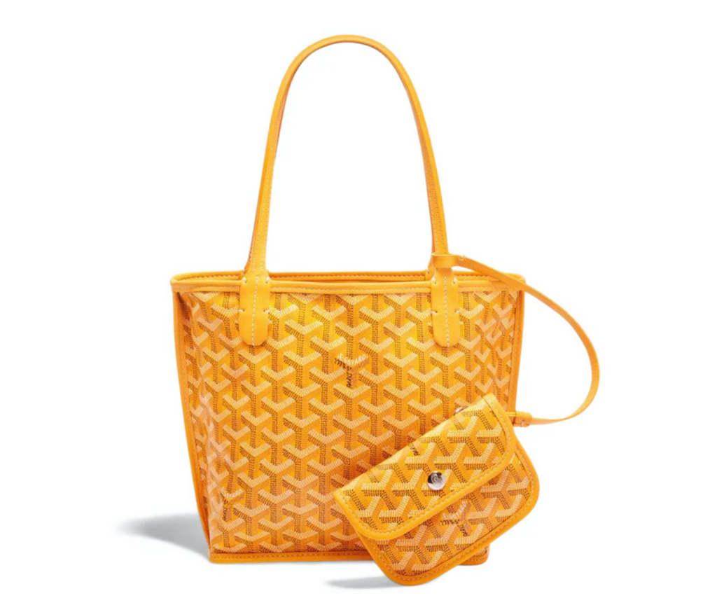 Karlie Large Pebbled Tote Bag GOYARD ANJOU TOTE MINI YELLOW