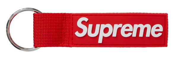 SUPREME WEBBING KEYCHAIN RED