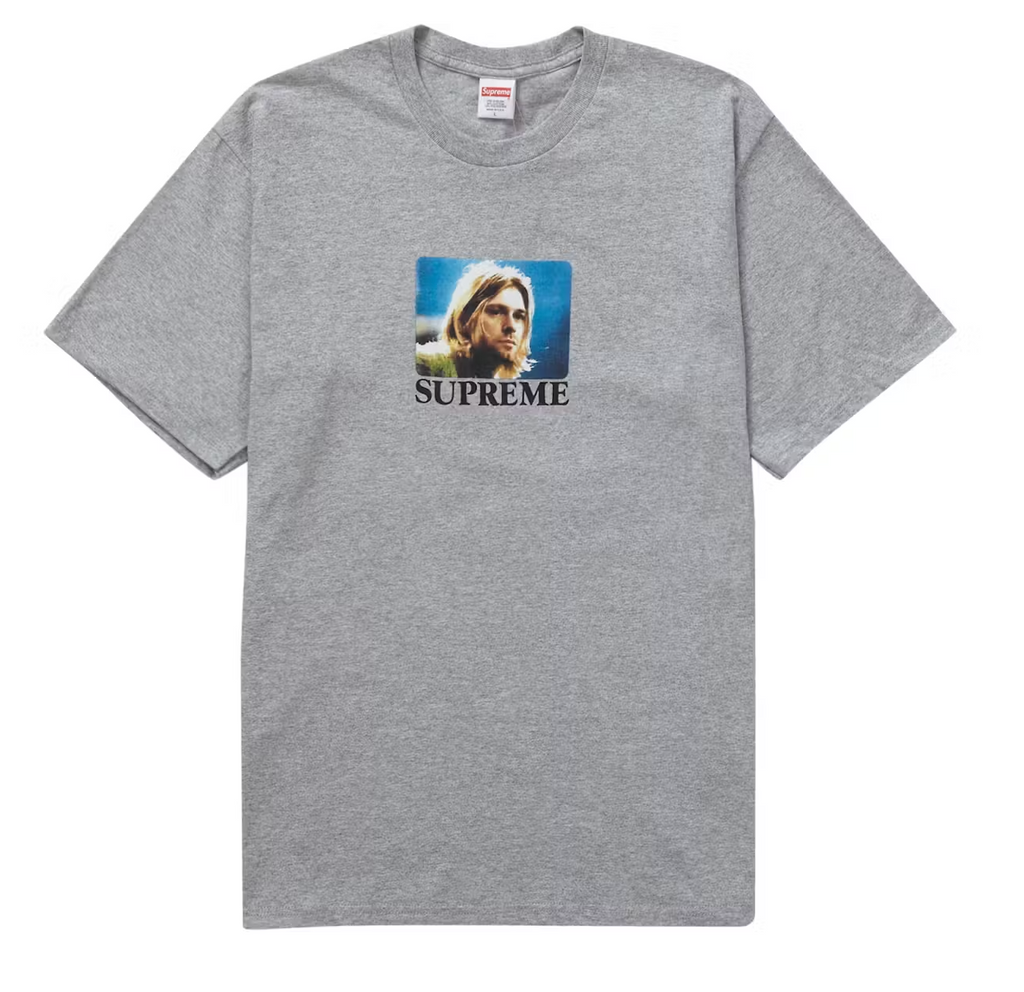 SUPREME KURT COBAIN TEE HEATHER GREY - Slocog