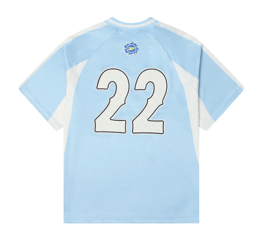 BROKEN PLANET FOOTBALL JERSEY  LIGHT BLUE