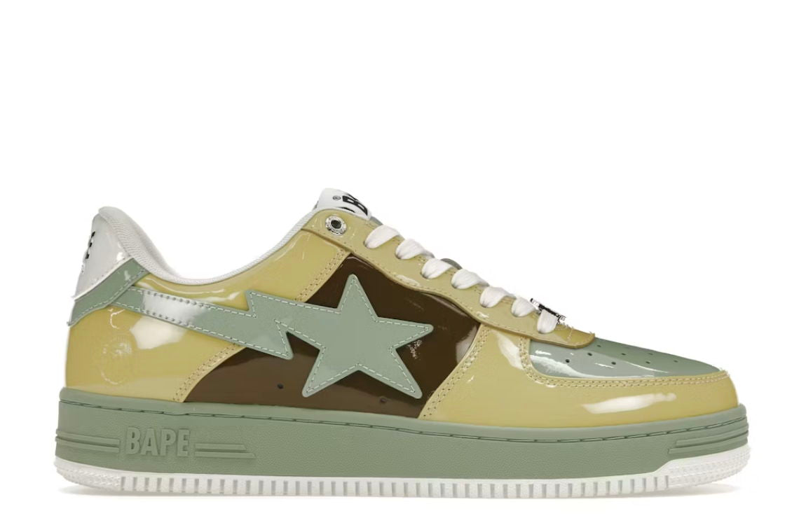 A BATHING APE BAPE STA NOSTALGIC YELLOW GREEN