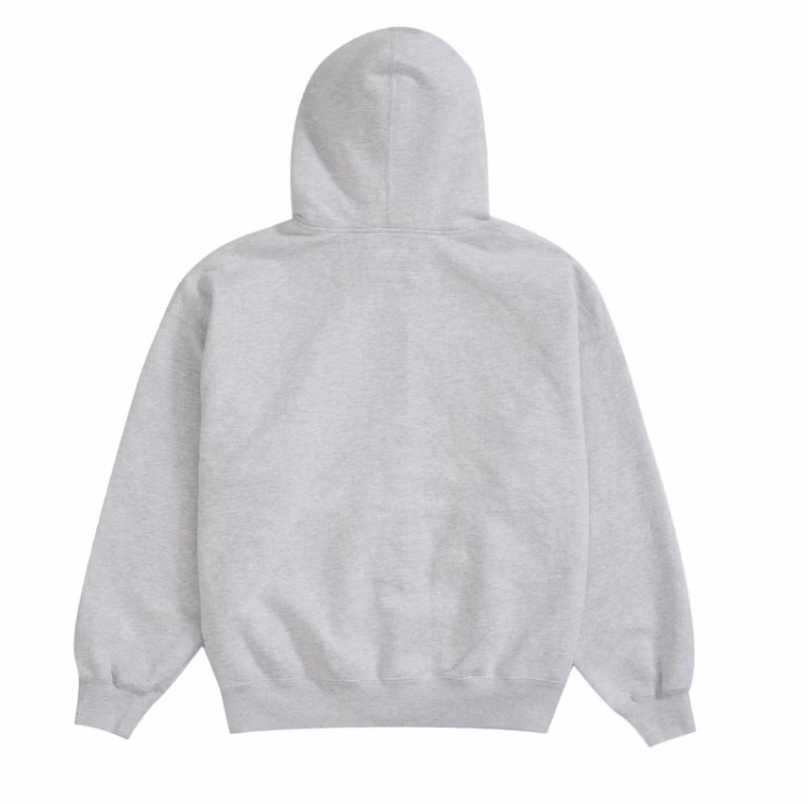 SUPREME MM6 MAISON MARGIELA ZIP UP HOODED SWEATSHIRT ASH GREY