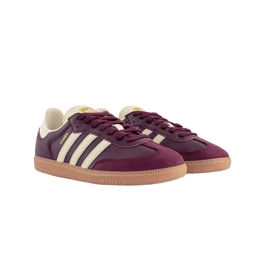 ADIDAS SAMBA OG MAROON GOLD METALLIC (W)