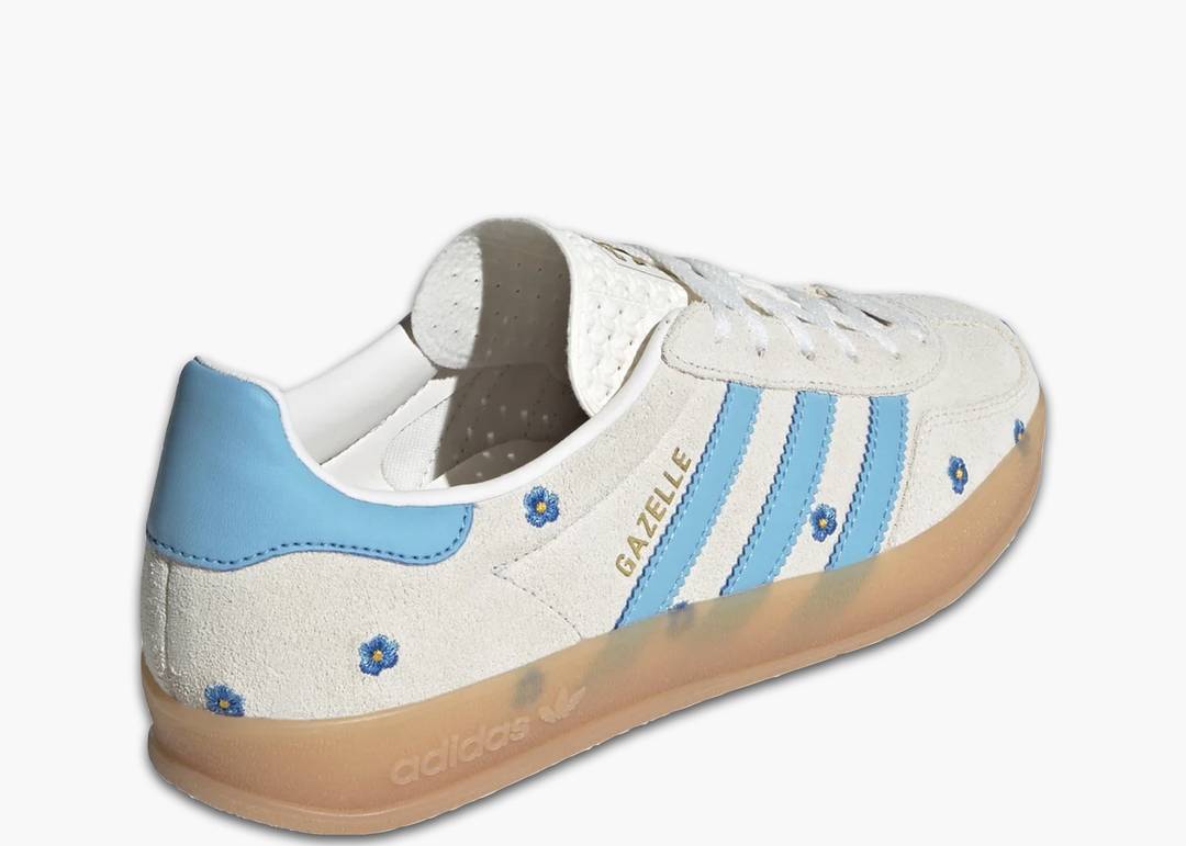 ADIDAS GAZELLE INDOOR LIGHT BLUE FLORAL (W)