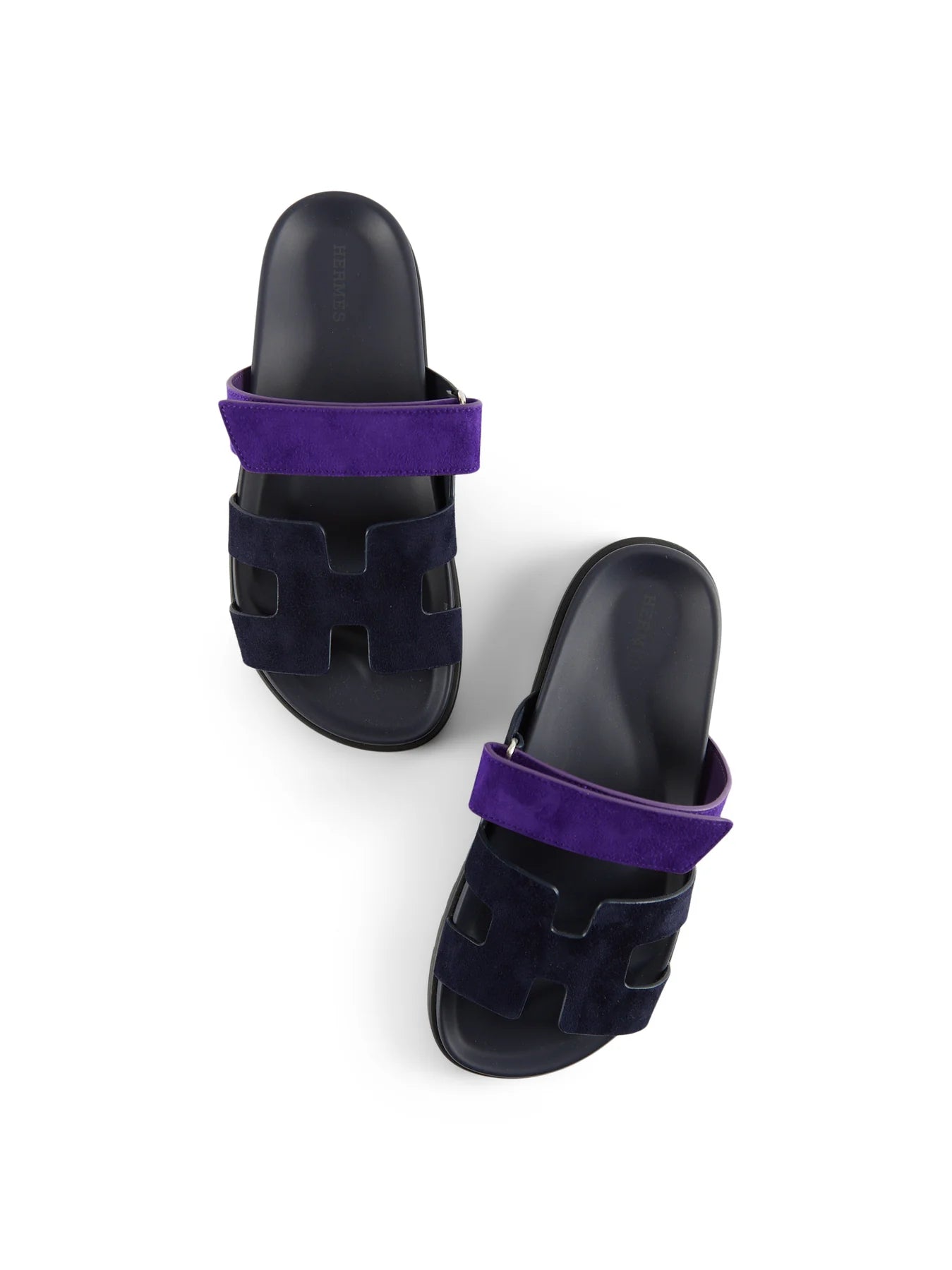 HERMÈS CHYPRE SANDALS (MARINE / VIOLET MAJORETTE)