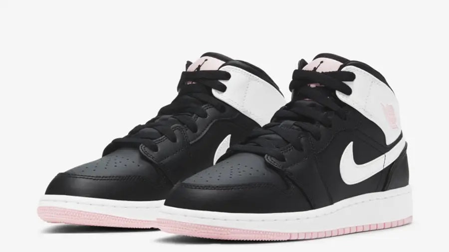 JORDAN 1 MID ARCTIC PINK BLACK GS