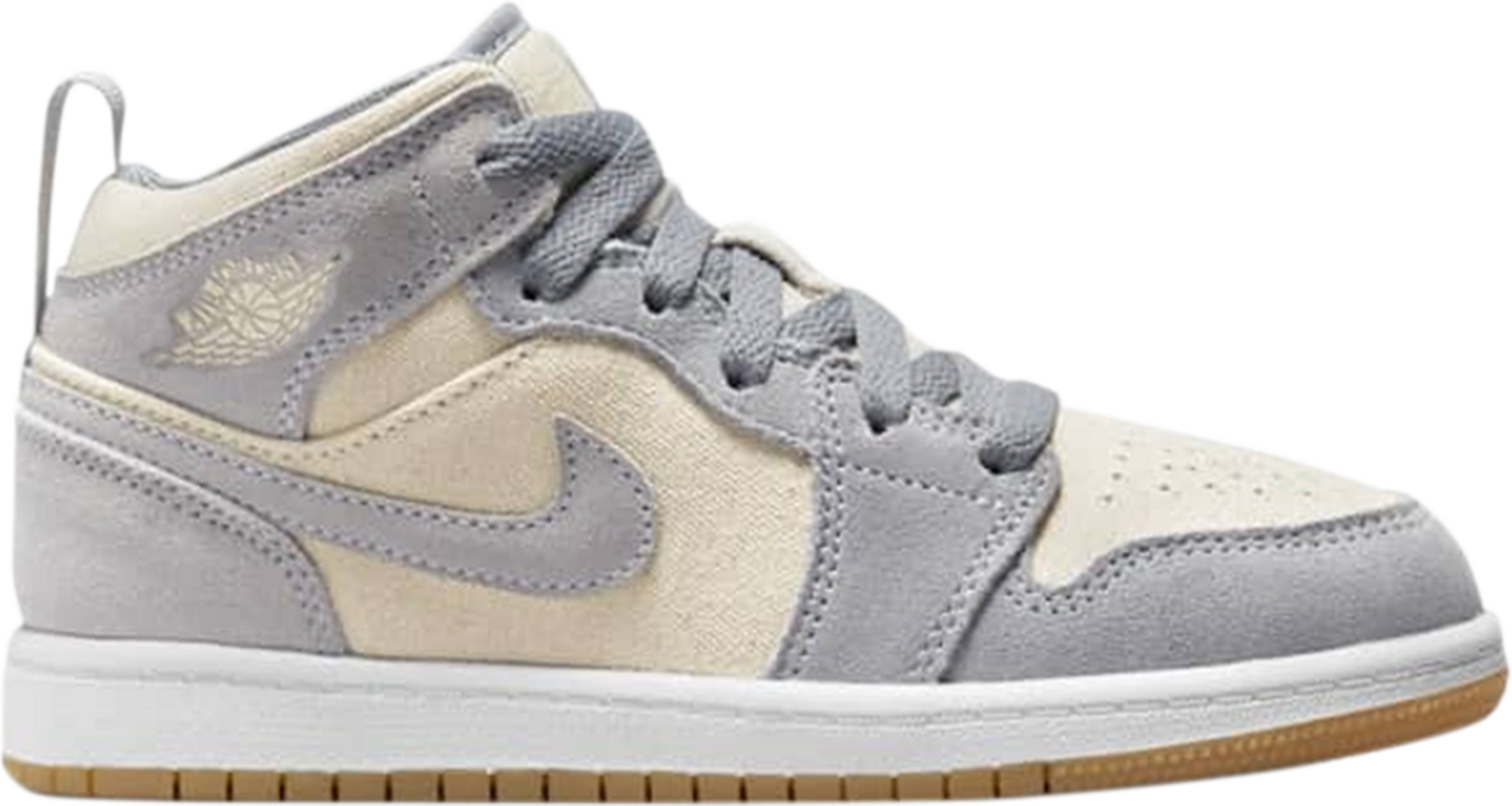 JORDAN 1 MID SE LECHE DE COCO PARTICULA GRIS (PS)