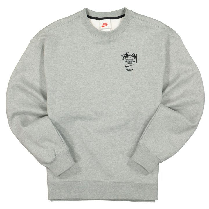Nike x Stussy Crewneck Sweatshirt "Grey"