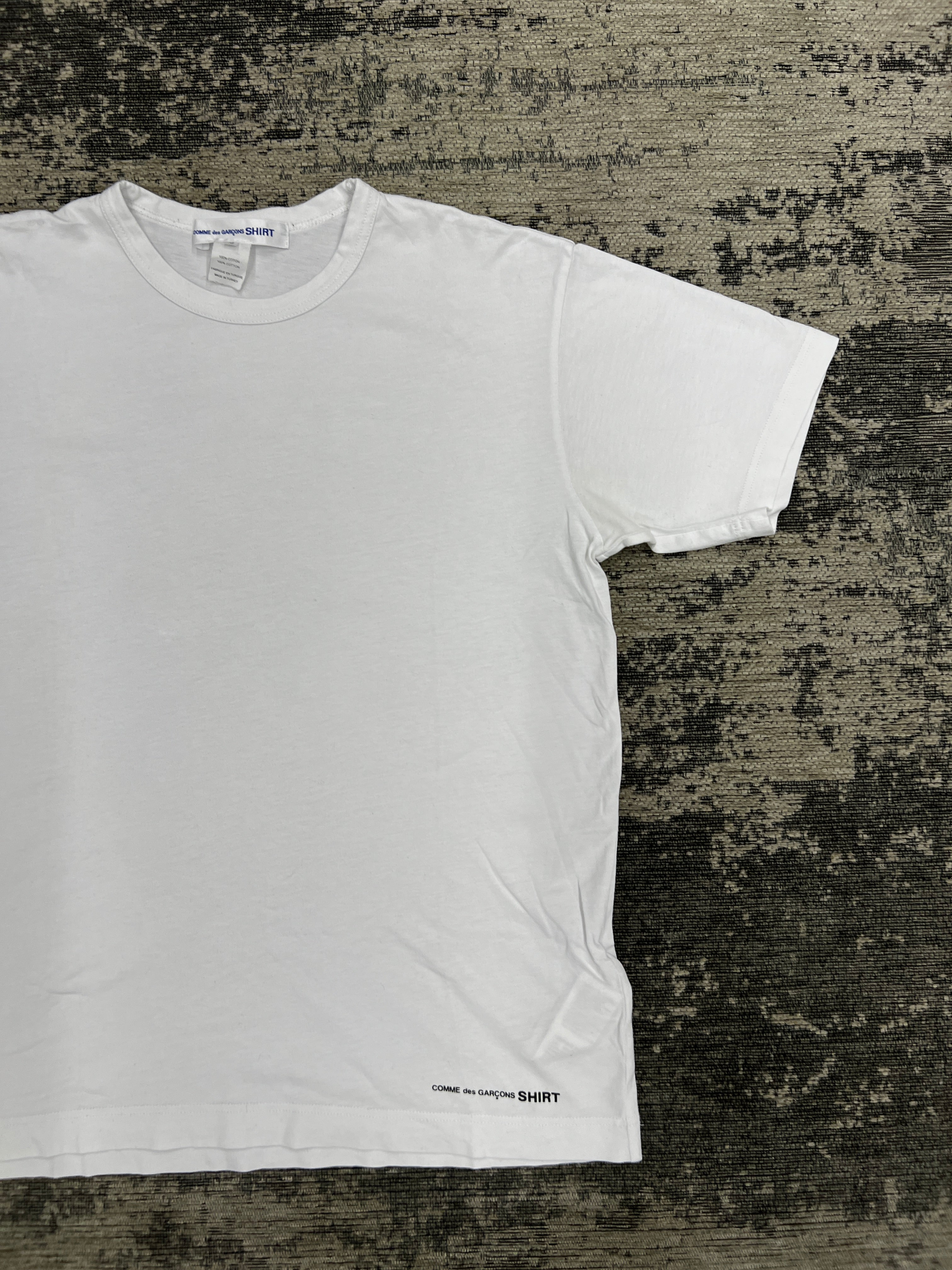 Comme des garcons on sale plain white t shirt