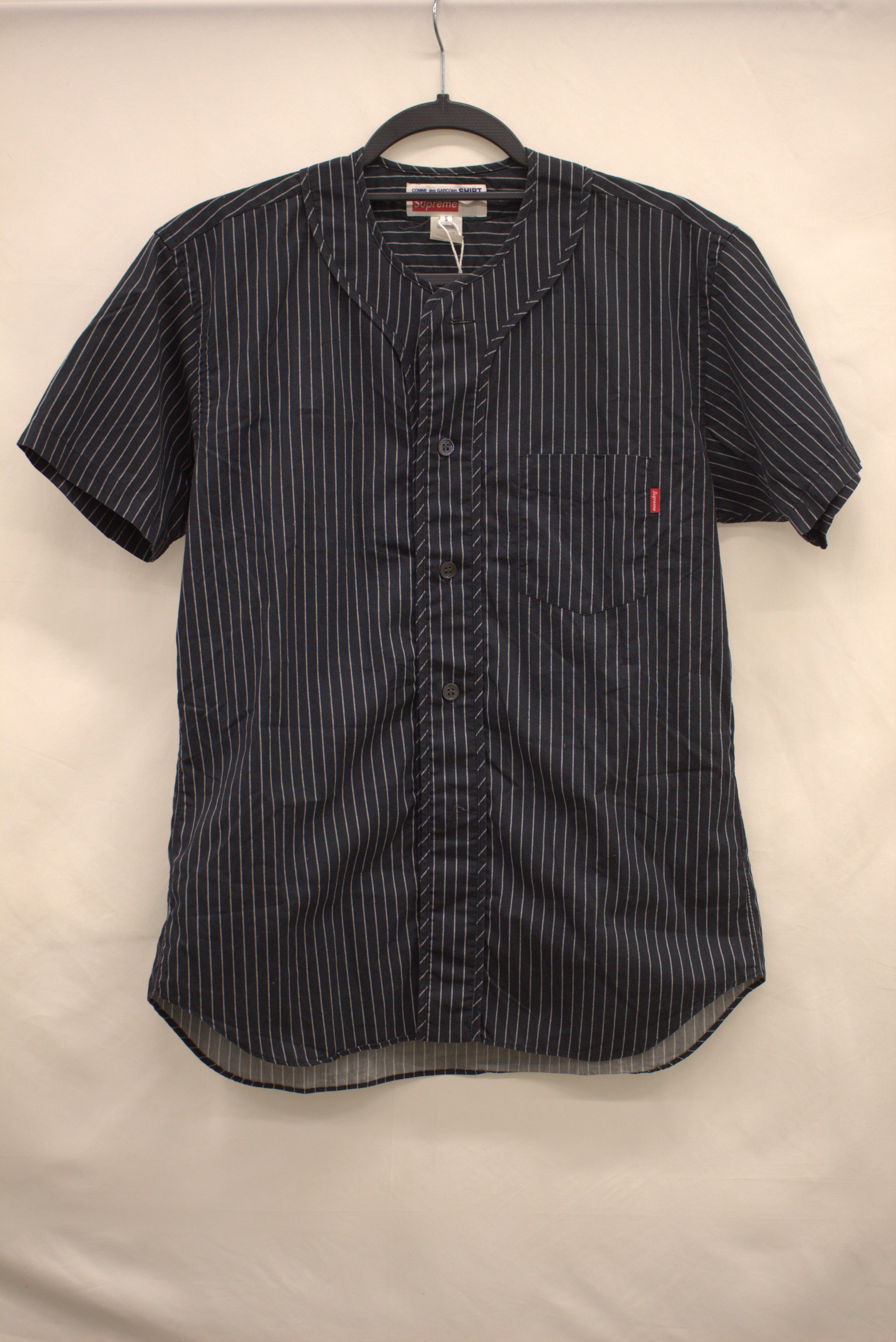 Comme des garcons hot sale black striped shirt