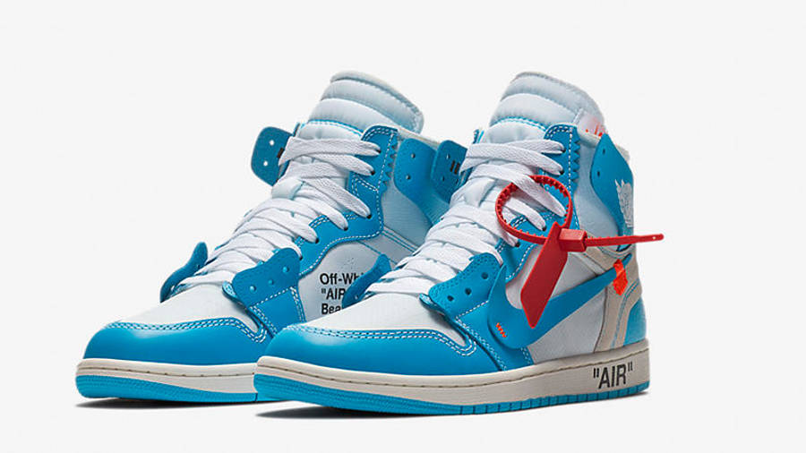 Aj1 off store white university blue