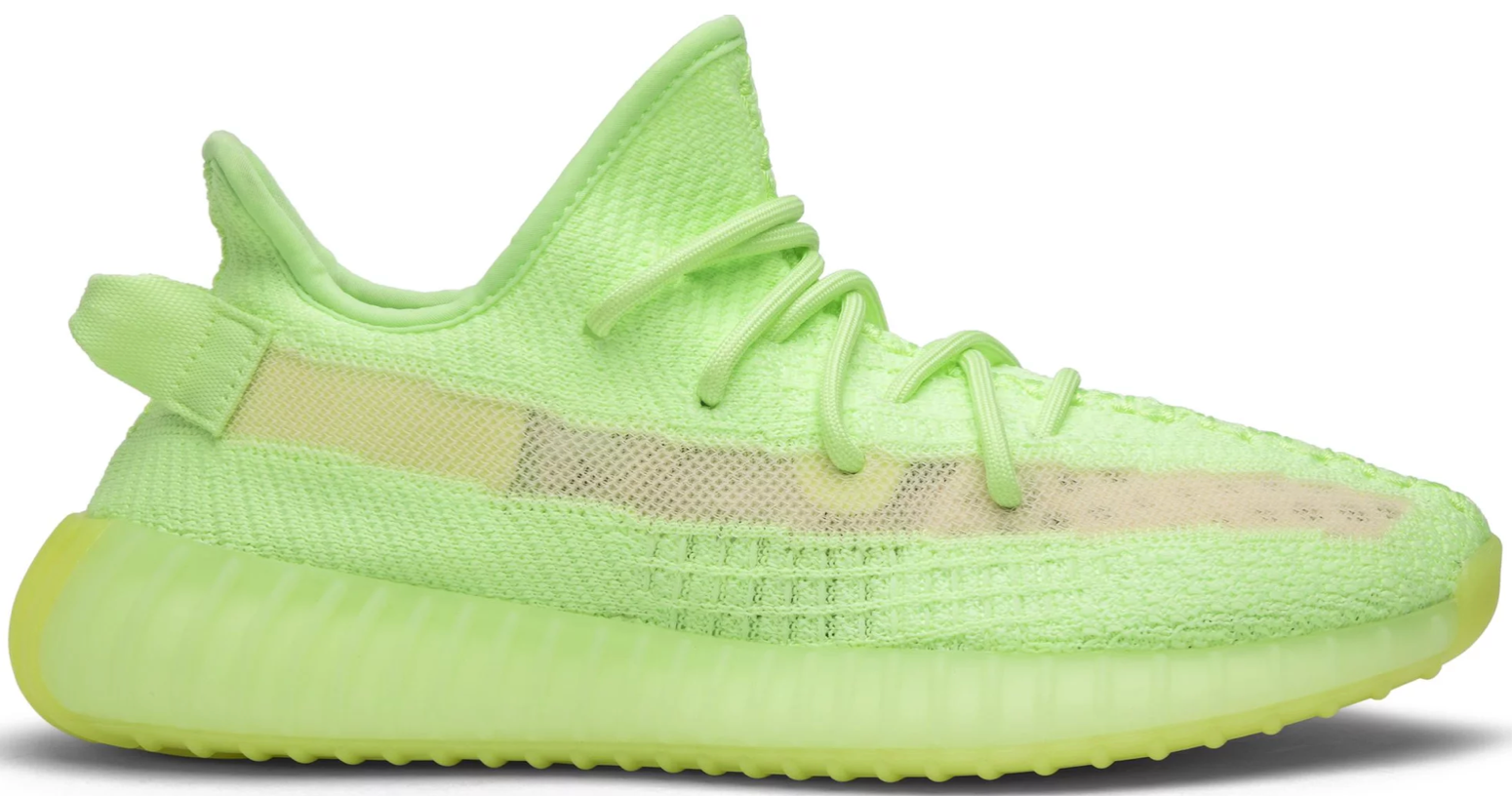 Yeezy x Adidas Neon Green Knit Fabric Boost 350 V2 Yeezreel (Non Reflective)  Sneakers Size 44 2/3 Yeezy x Adidas