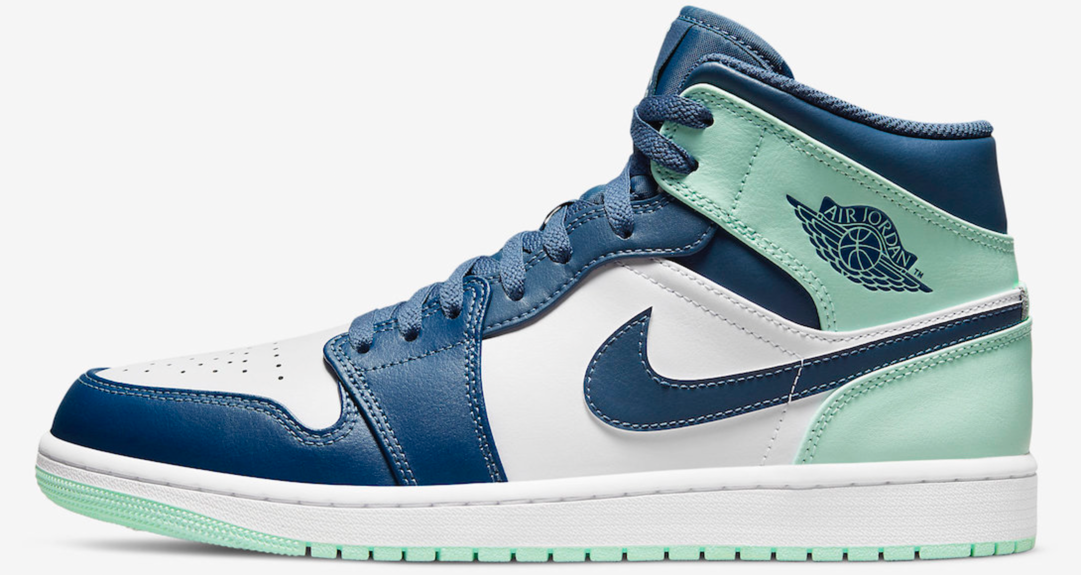 JORDAN 1 MID MYSTIC NAVY MENTA ESPUMA