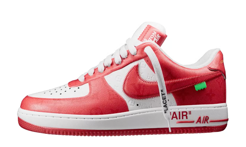 Louis Vuitton x Nike Air Force 1 Red | Size 9.5, Sneaker in Red/White