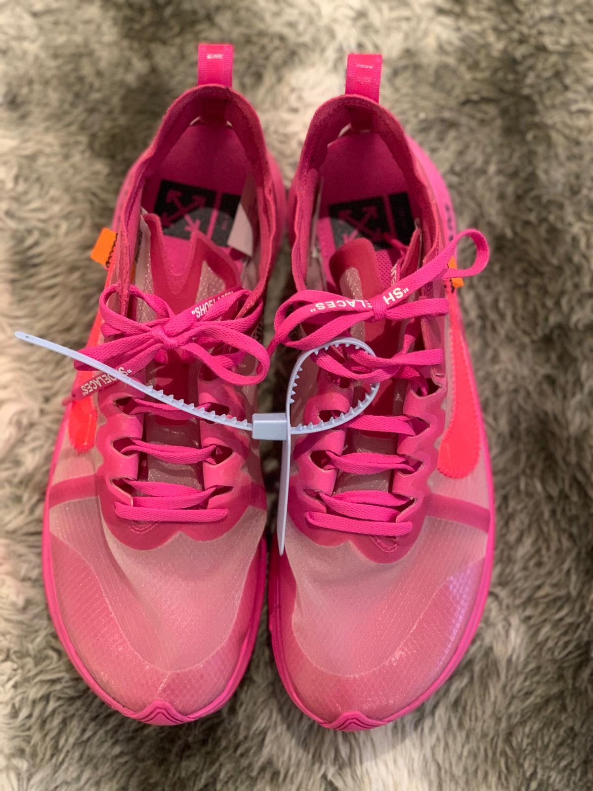 Nike x off shop white zoom pink