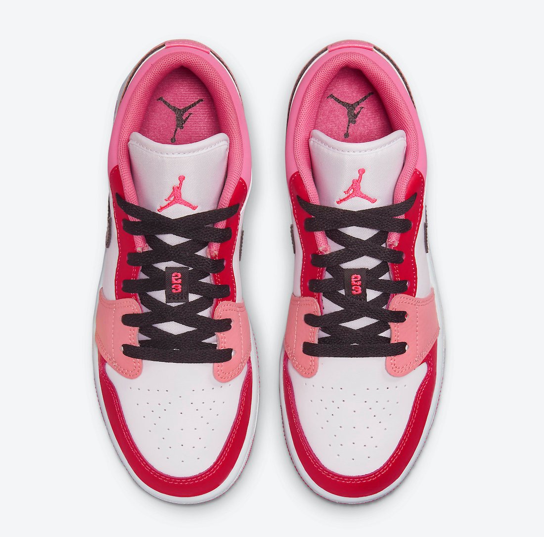 JORDAN 1 LOW ROSA ROT GS