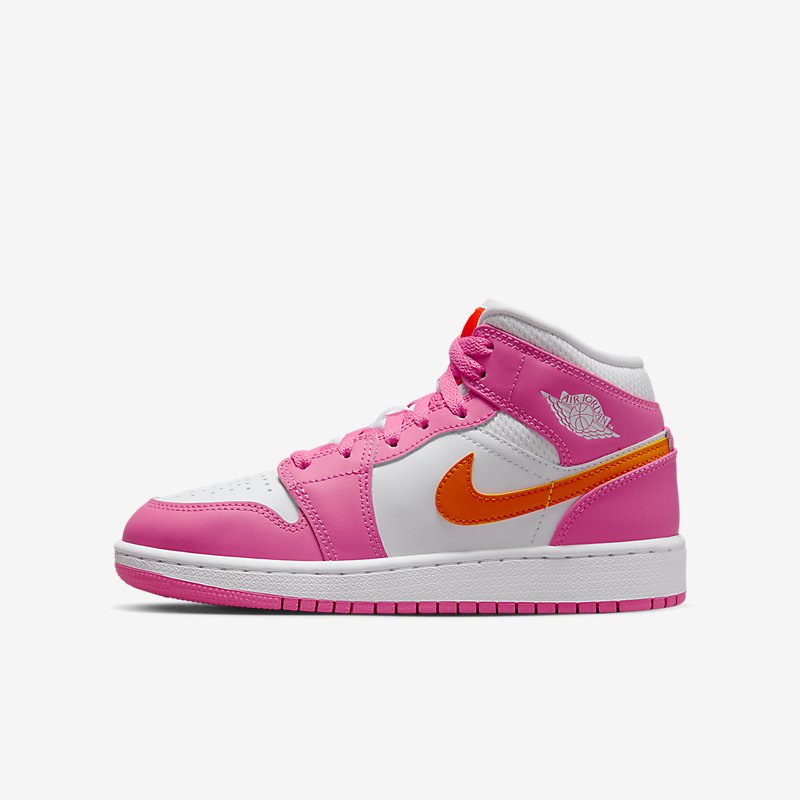 JORDAN 1 MID PINKSICLE SAFETY ORANGE (GS)