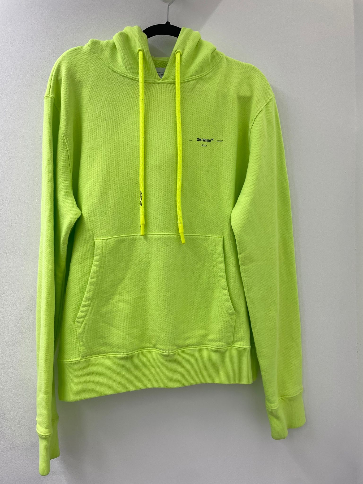 Off white neon discount hoodie