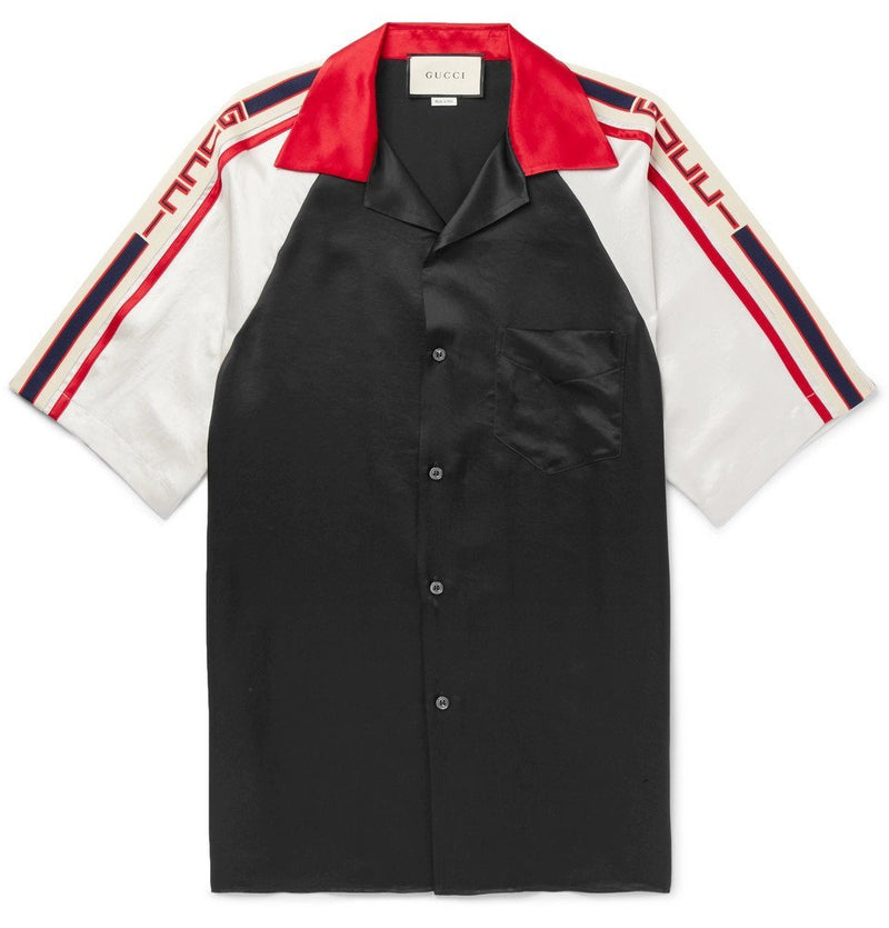 Gucci Black & Red Acetate Bowling Shirt