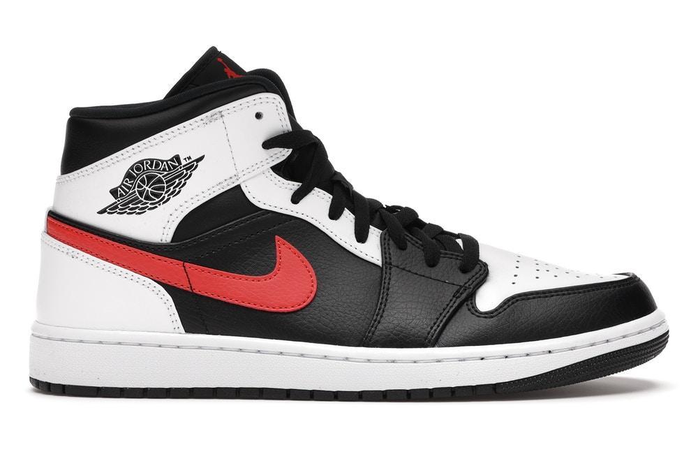 JORDAN 1 MID SCHWARZ CHILE ROT WEISS M