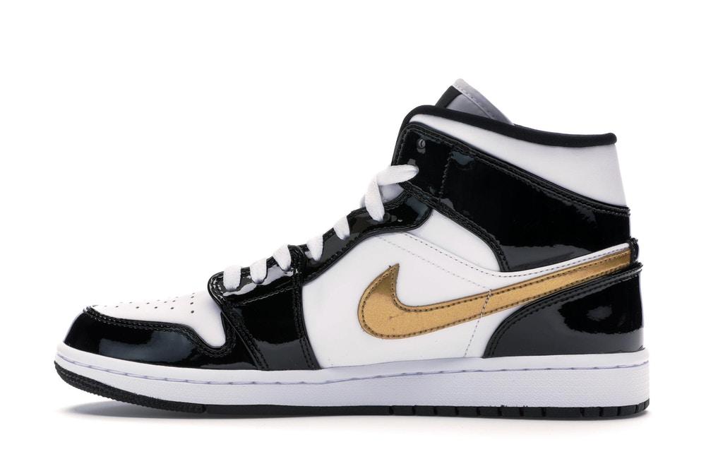 Black white and shop gold jordan ones