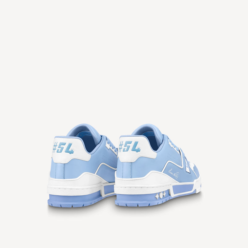 Louis Vuitton Trainer Monogram Denim Blue Sneaker -   Worldwide Shipping