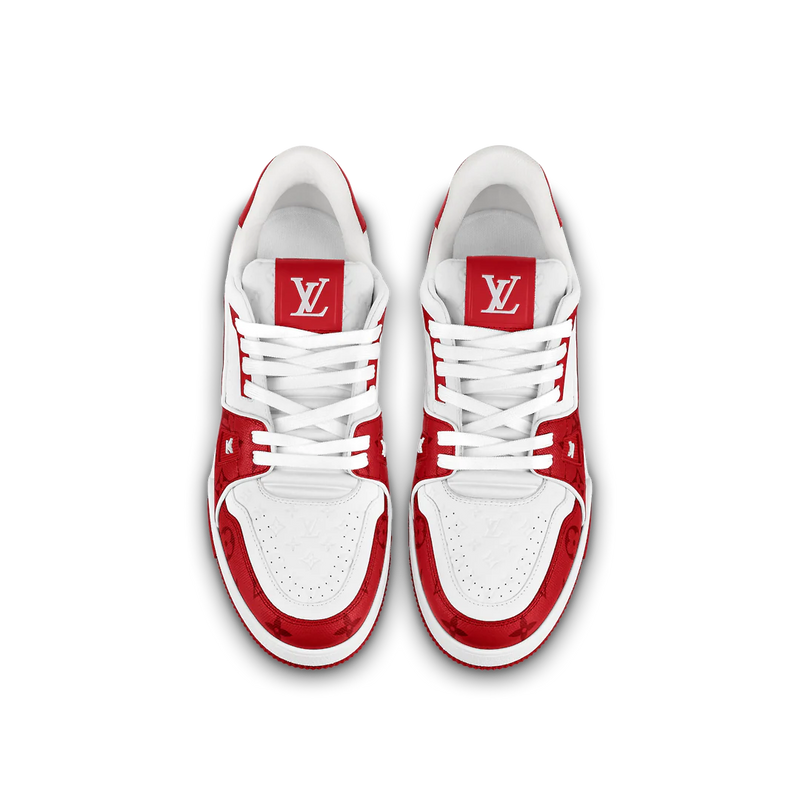 Louis Vuitton LV TRAINER SNEAKER MID-TOP Virgil Abloh White Red