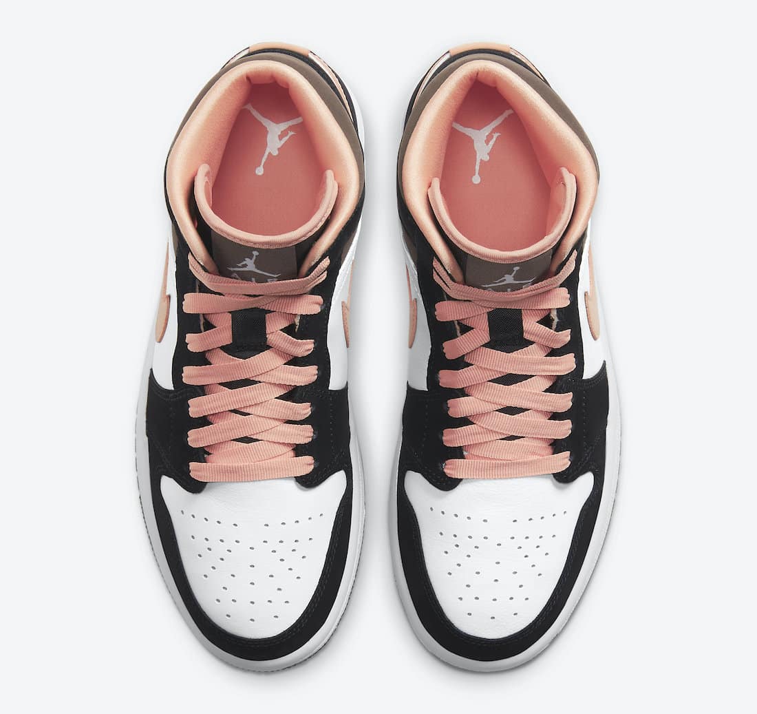 Black and best sale peach jordan 1